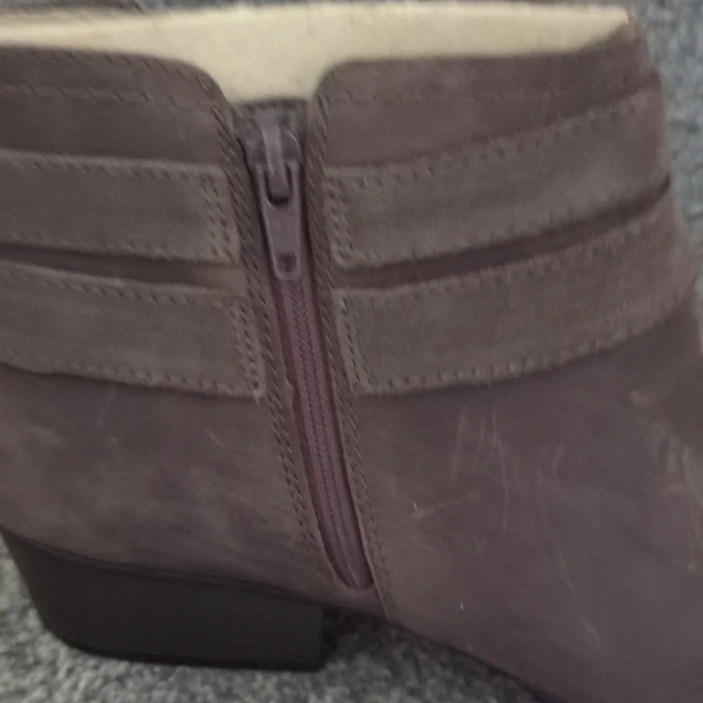 Clark's taupe ankle booties
